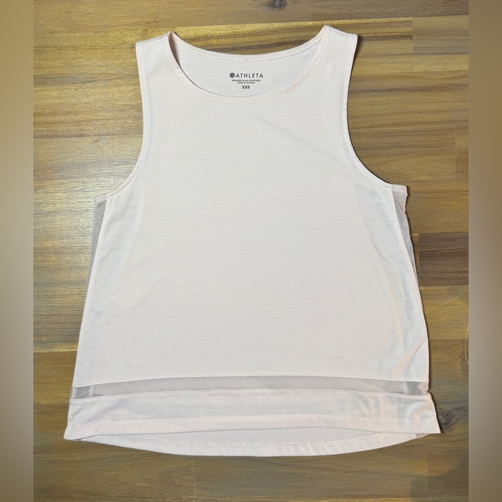 Athleta Women's Light Pink Tank Top, Size XXS.
